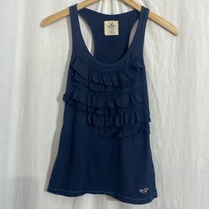HOLLISTER Navy Blue Scoop Neck Summer Tank